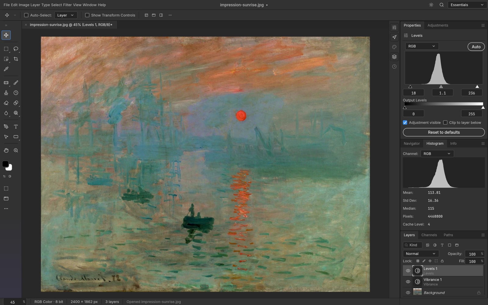 deepinfer photocraft color and adjustment controls